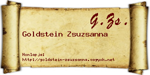Goldstein Zsuzsanna névjegykártya